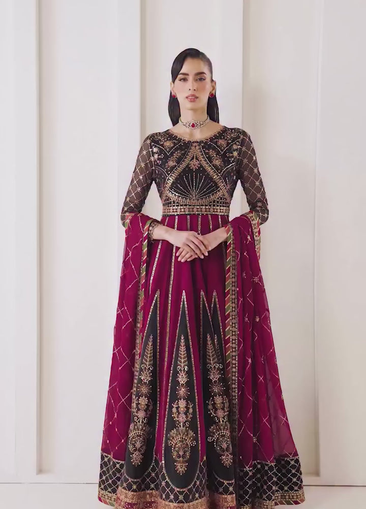 La Ruhe By Alizeh Fashion Unstitched Embroidered Chiffon 3 Piece Suit AF26URW AF-CH-2265-NEVRA - Wedding Collection