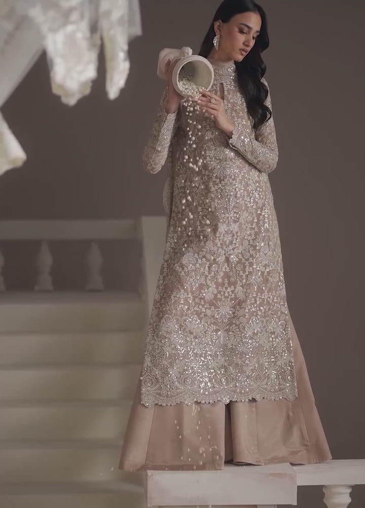 Modern Heirloom by Emaan Adeel Unstitched Embroidered Chiffon 3 Piece Suit EA26UMH Pearl Reverie - Festive Collection