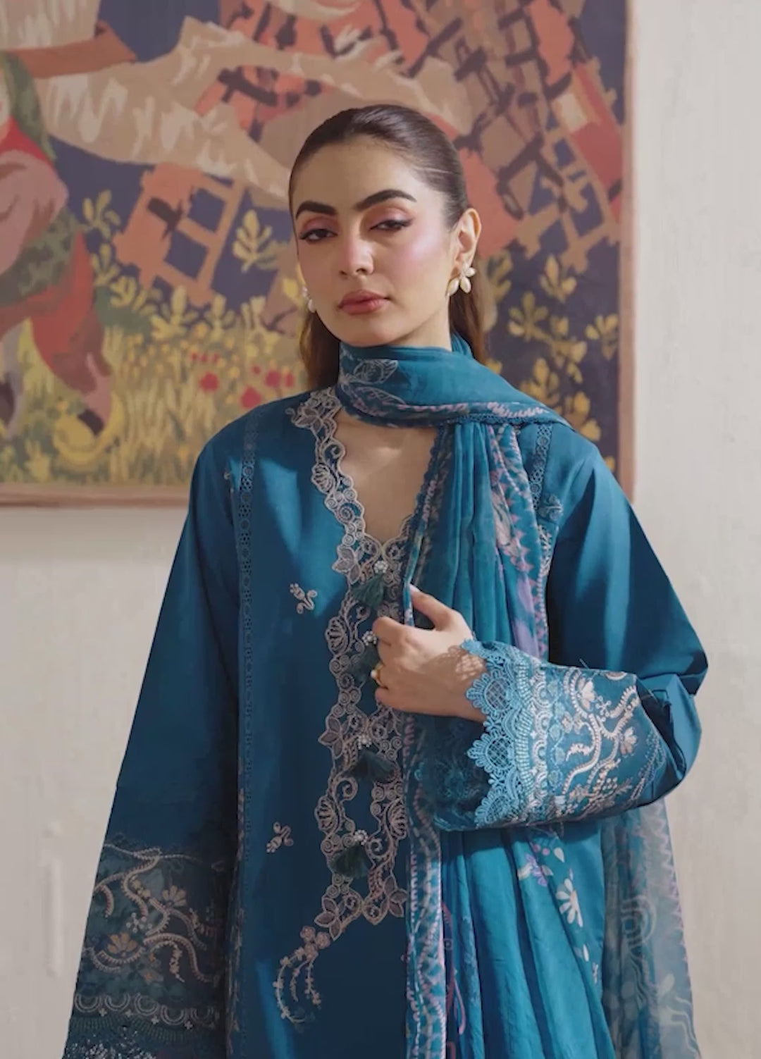Zync by Florent Unstitched Embroidered Lawn 3 Piece Suit FL26ULZ FZ-4A - Summer Collection