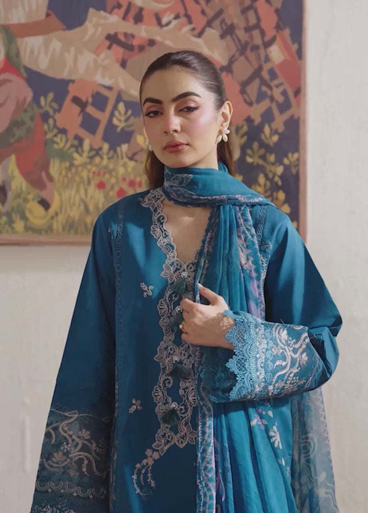 Zync by Florent Unstitched Embroidered Lawn 3 Piece Suit FL26ULZ FZ-4A - Summer Collection