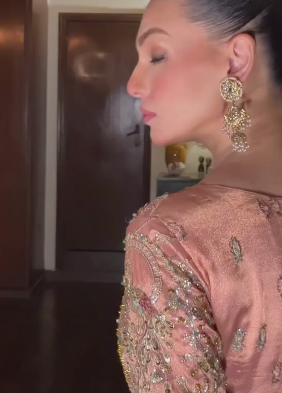Jhil Mil by Maria Osama Khan Embroidered Tissue Suits Unstitched 3 Piece MOK25JM Shehnai - Wedding Collection