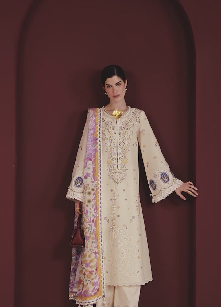 Iris by Jazmin Unstitched Embroidered Lawn 3 Piece Suit JZ26ULI IL26-D01 - Eid Collection
