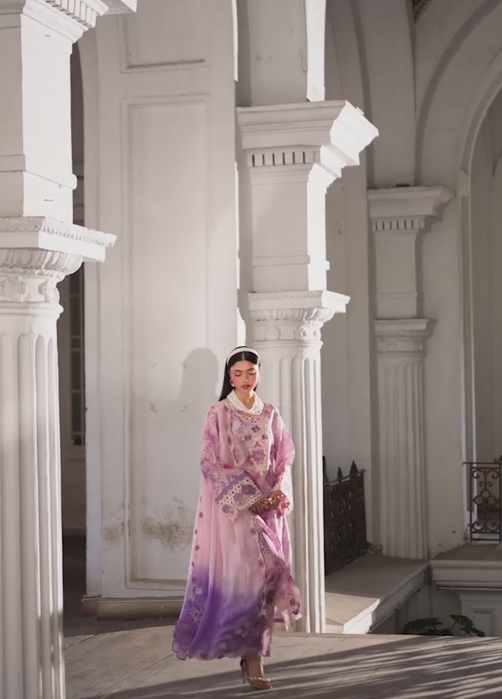 Maya by Nureh Unstitched Embroidered Luxury Lawn 3 Piece Suit NU26ULM NS-165 - Summer Collection