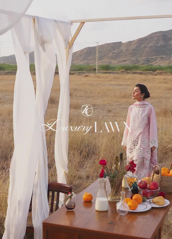 Zainab Chottani Unstitched Embroidered Luxury Lawn 3 Piece Suit ZC26ULZ D-1 AURELIA - Summer Collection