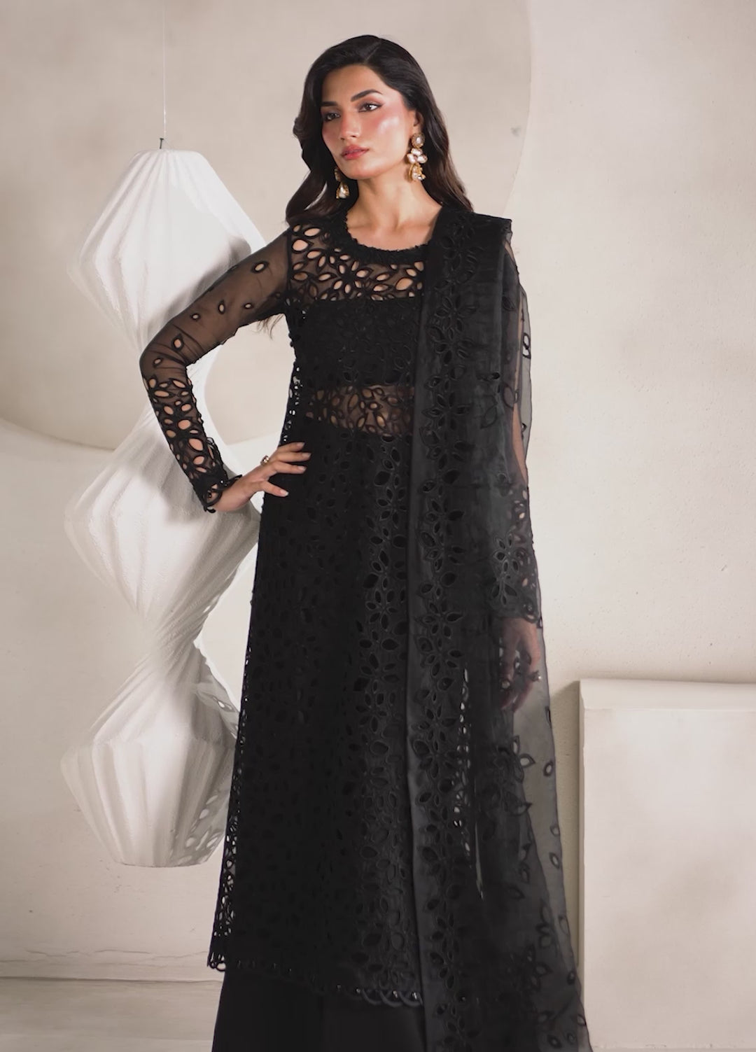 Muse Thread by Zarif Unstitched Organza Embroidered Suits 3 Piece ZRF25MT 04 MAELIN - Festive Collection