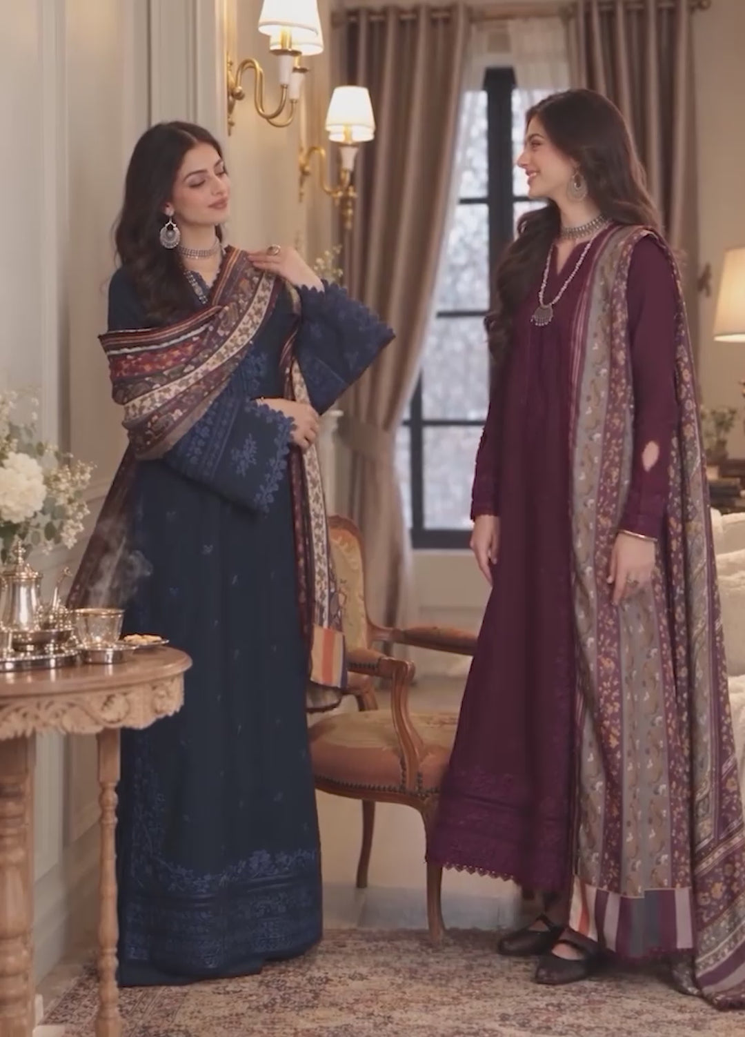 Noor by Saadia Asad Unstitched Embroidered Linen 3 Piece Suit SA26UNL D7 A - Winter Collection