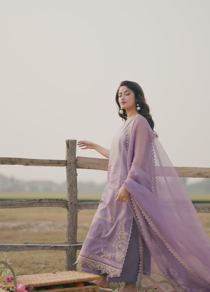 Mahveen by Izel Unstitched Embroidered Lawn 3 Piece Suit Shreya - Eid Collection