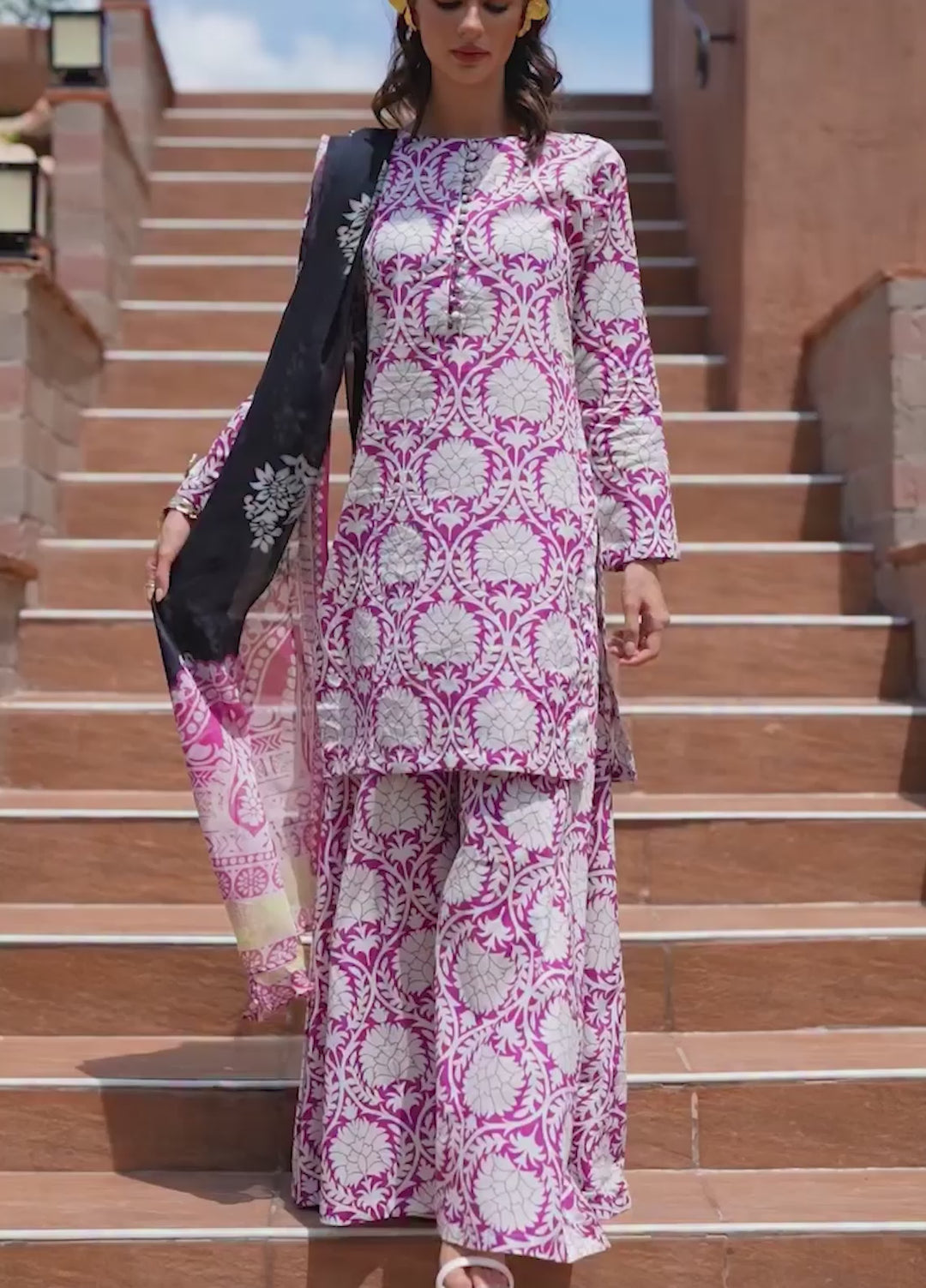 Petals Of Serenity by Feathers RTW Printed Lawn 3 Piece Suit GLOVIX - Casual Collection