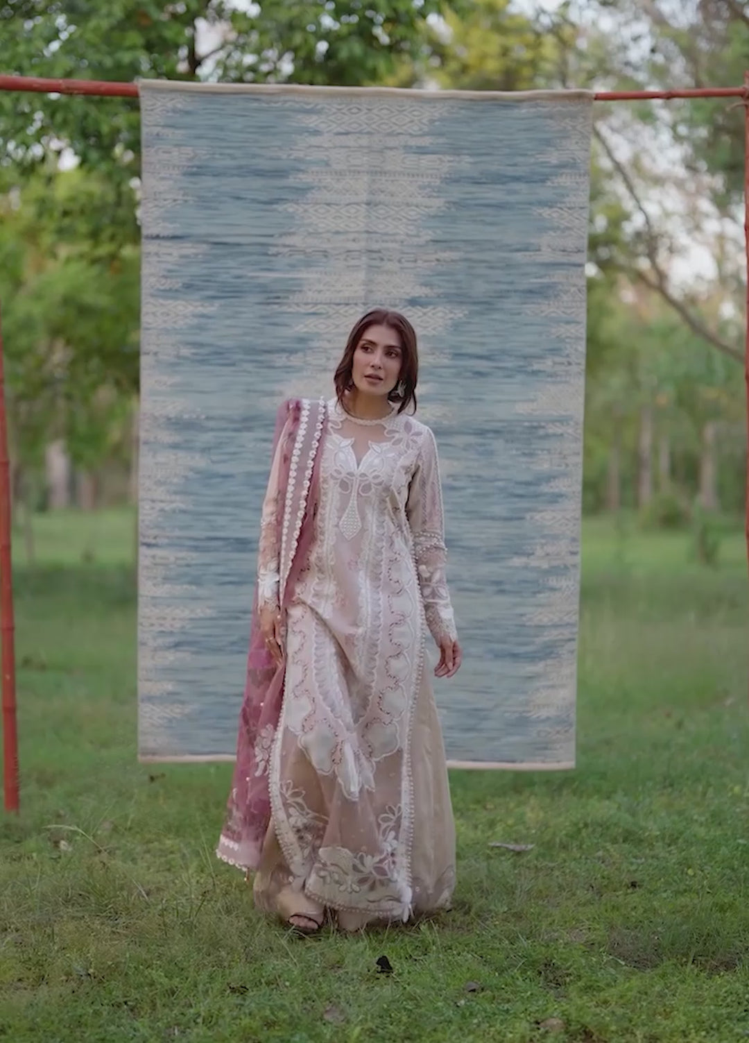 A-Lawn by Afrozeh Unstitched Embroidered Lawn 3 Piece Suit AF26UAL Zeyam FWU-0070-3PO - Eid Collection