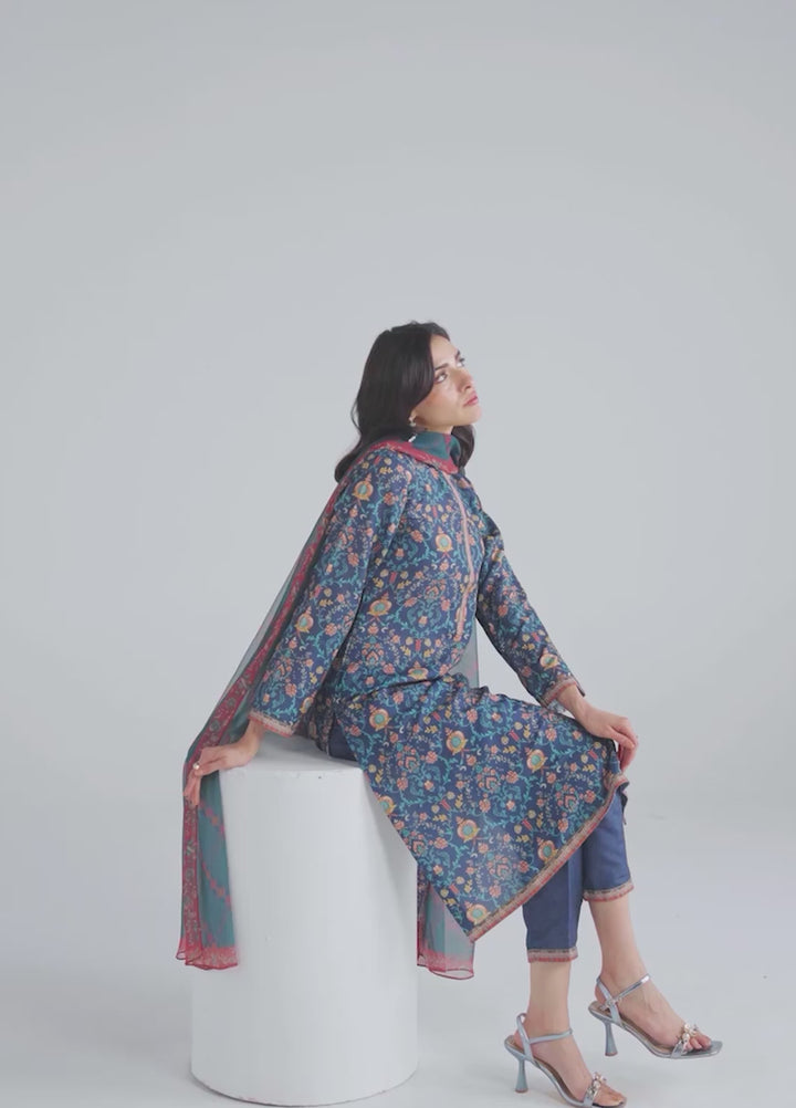 Summer Basics by Gulaal Women RTW Printed Poly 3 Piece Suit Elio - Casual Collection