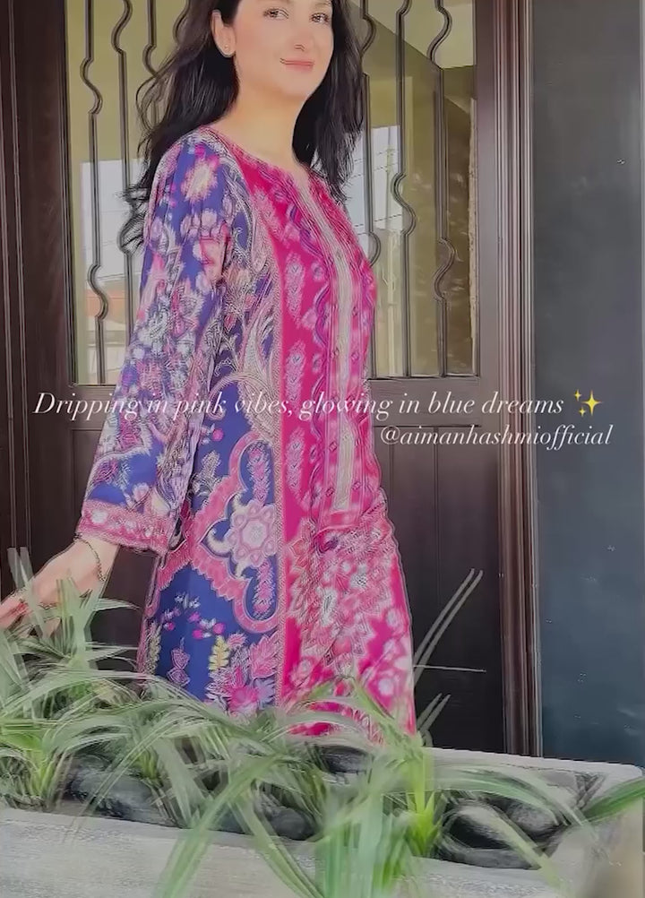 Mataish Women RTW Printed Crepe 1 Piece Suit Majestic Luxe Long Shirt - Festive Collection