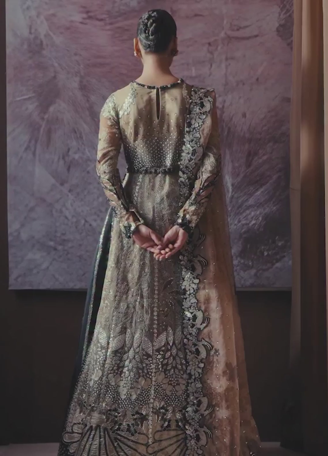 Hayat by Afrozeh Unstitched Organza Embroidered Suits 3 Piece AF25HU AFH-25-02 RAYYAN - Festive Collection