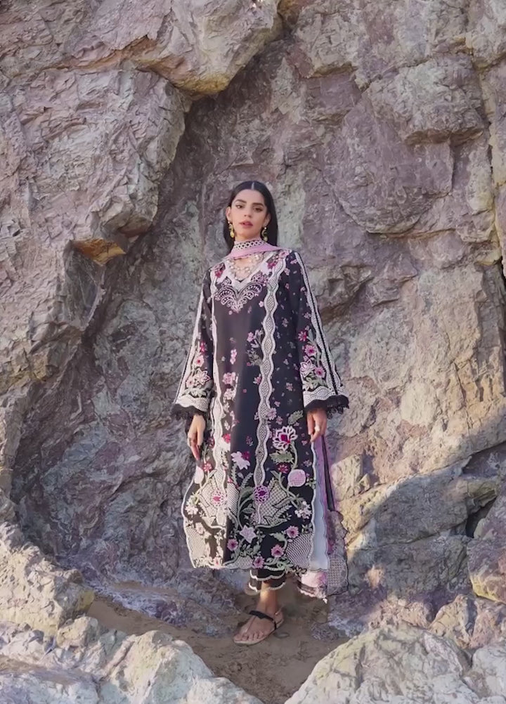 Saira Shakira Unstitched Embroidered Lawn 3 Piece Suit SSR26ULE SS-001B - Eid Collection