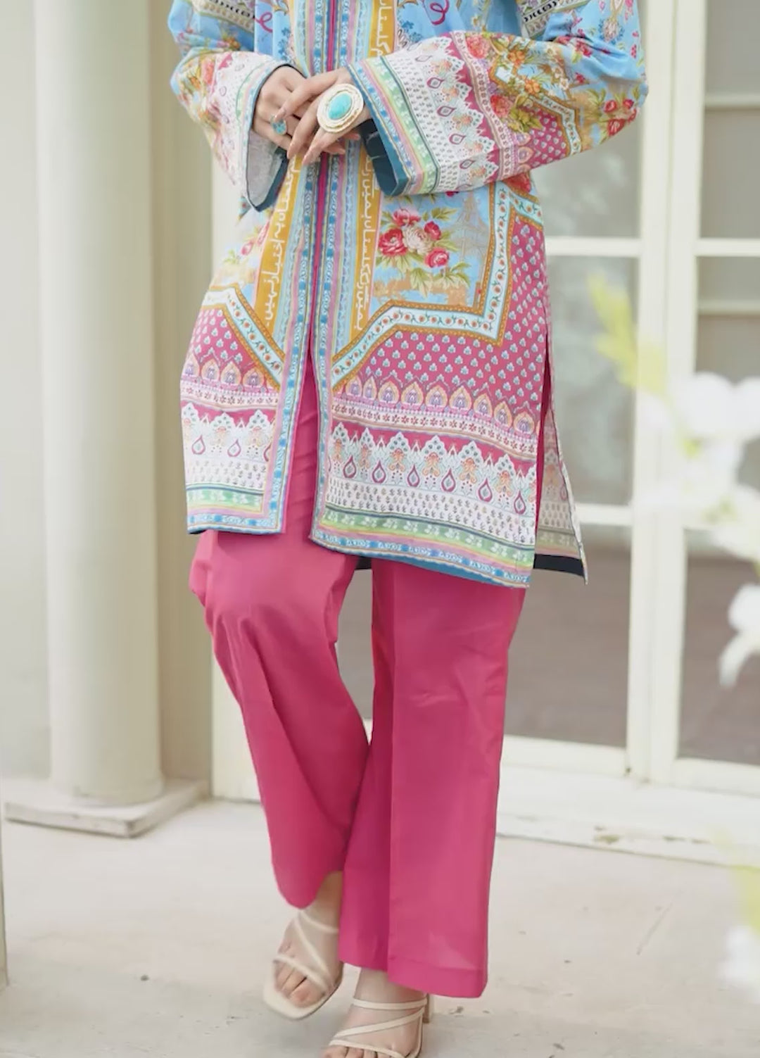 TNG Women Luxury Pret Printed Cambric 2 Piece Suit Samaa Multi - Casual Collection