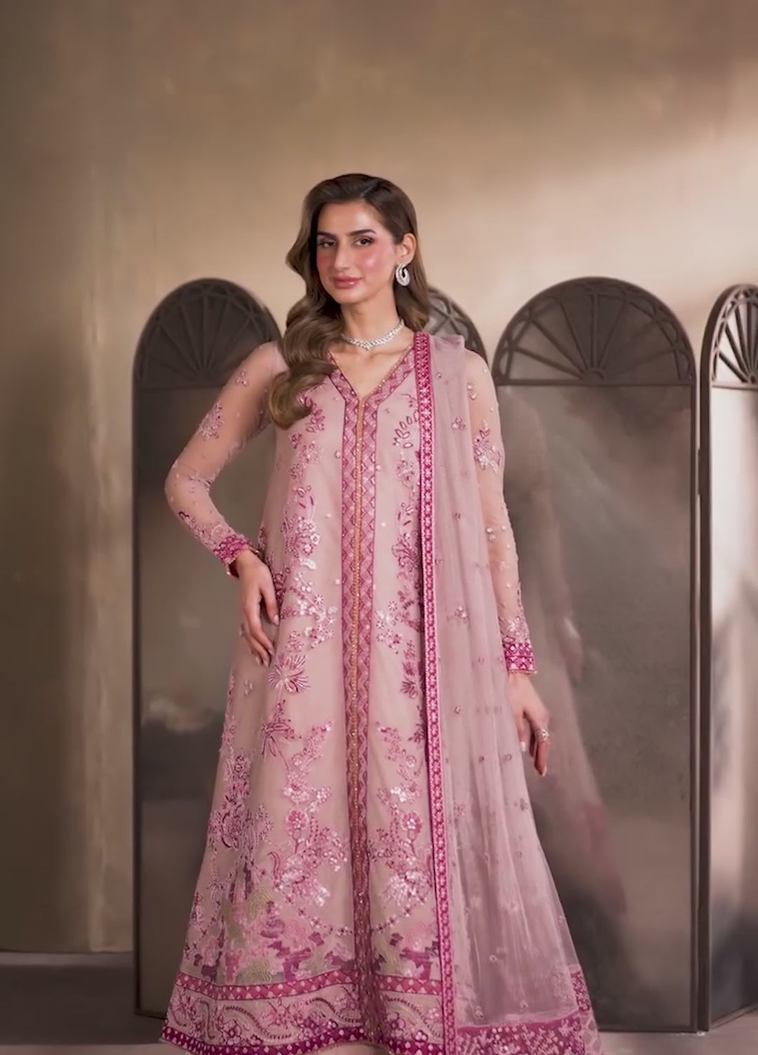 Zaryah by Zarif Unstitched Embroidered Net 3 Piece Suit ZR26UZF ZF-ZYR-PARISA-02 - Festive Collection