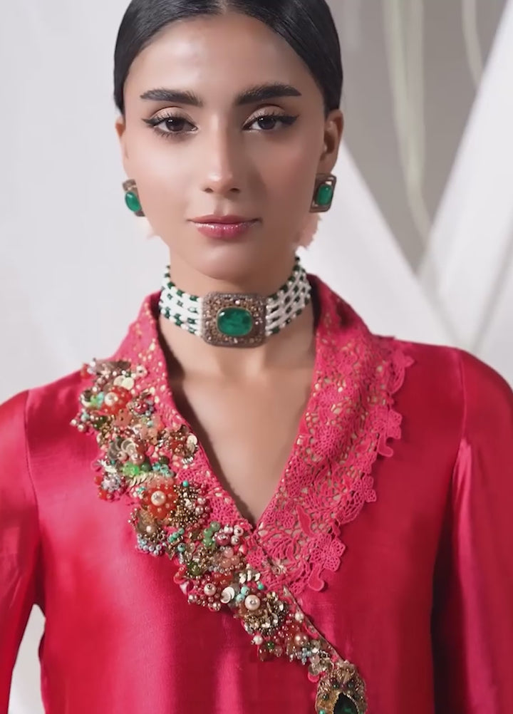 Twilight by Musferah Saad RTW Embroidered Tissue Silk 3 Piece Suit Elara - Eid Collection