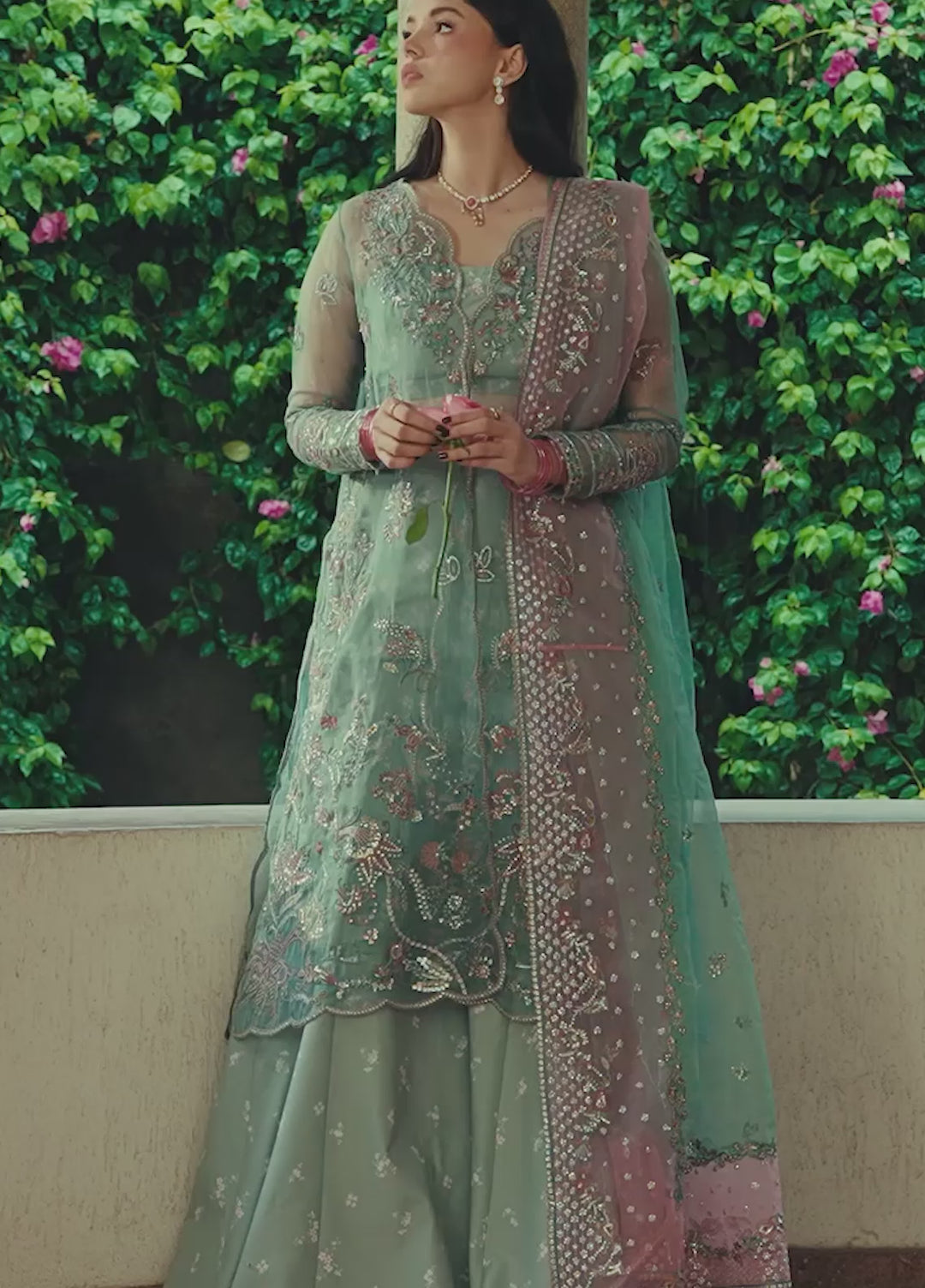 Pehli Nazar by Ayzel Unstitched Embroidered Organza 3 Piece Suit AAF26UPN Gulshan AYZ-0168 - Wedding Collection