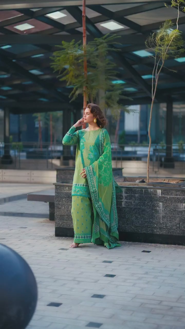 Infinity by Charizma Unstitched Embroidered Lawn 3 Piece Suit CHR26UIL IN6-02 - Casual Collection