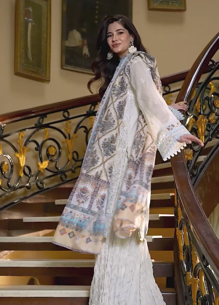 Jashn e Noor by Salitex Unstitched Embroidered 3 Piece Raw Silk SUNW7JI092 - Summer Collection