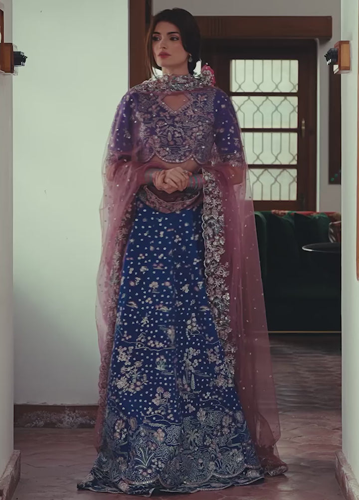 Pehli Nazar by Ayzel Unstitched Embroidered Raw Silk 2 Piece Suit AAF26UPN Sahal AYZ-0161 - Wedding Collection