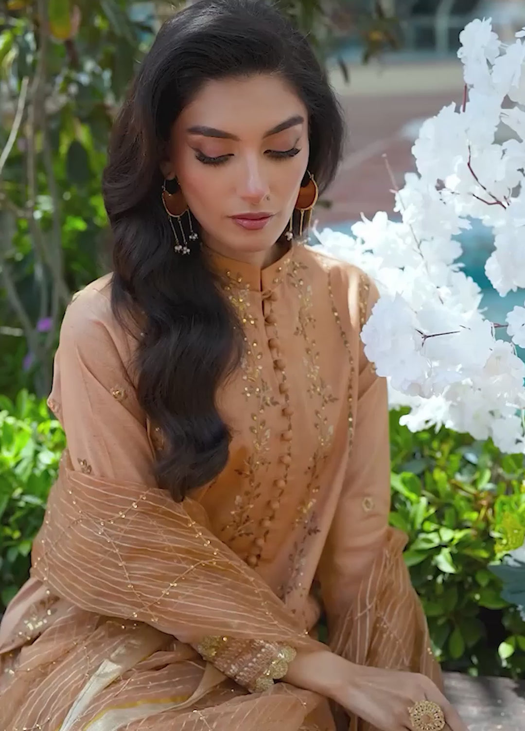 Jashn e Noor by Salitex Unstitched Embroidered 3 Piece Net SUNW7NO086 - Summer Collection