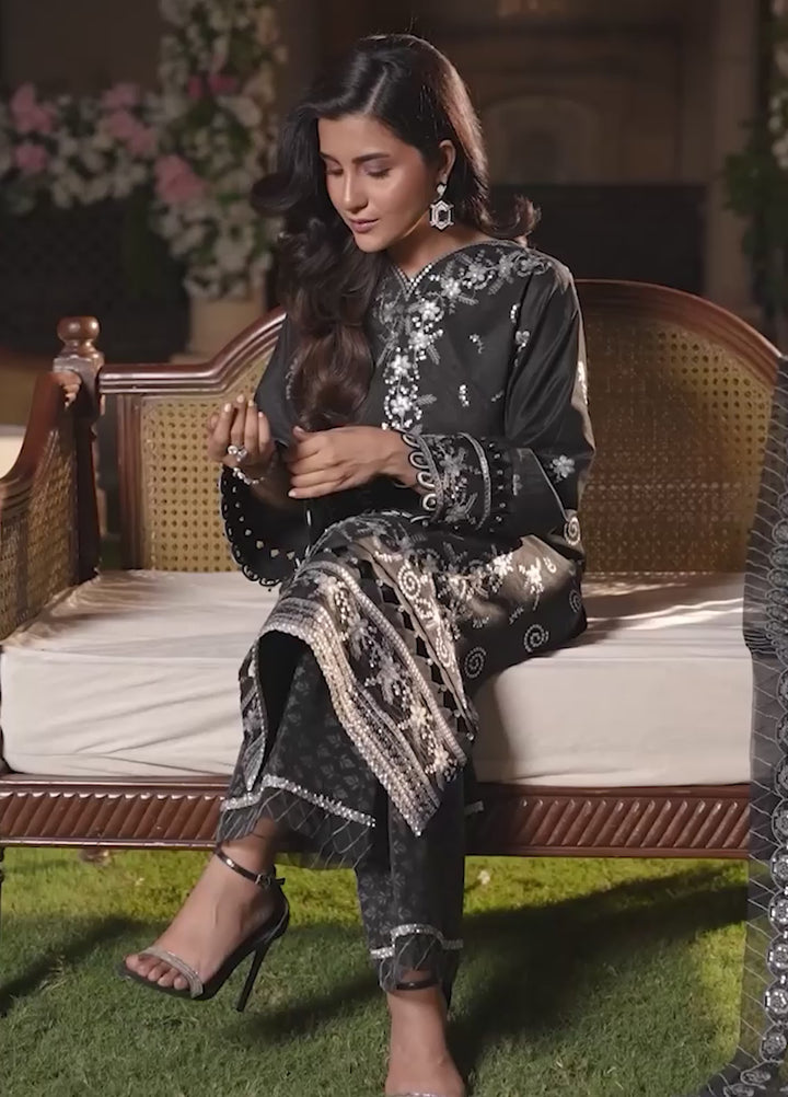 Jashn e Noor by Salitex Unstitched Embroidered 3 Piece Silk SUNW7NO082 - Summer Collection