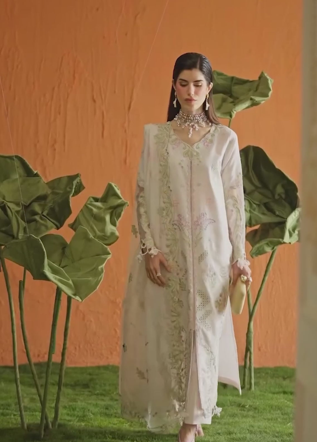 Blooming Flower by Zariya Unstitched Embroidered Lawn 3 Piece Suit ZRY26ULB AIRA ZB-60102 - Festive Collection