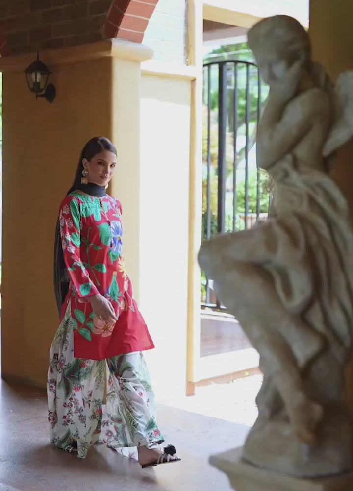 Petals Of Serenity by Feathers RTW Printed Lawn 3 Piece Suit QUENIX - Casual Collection