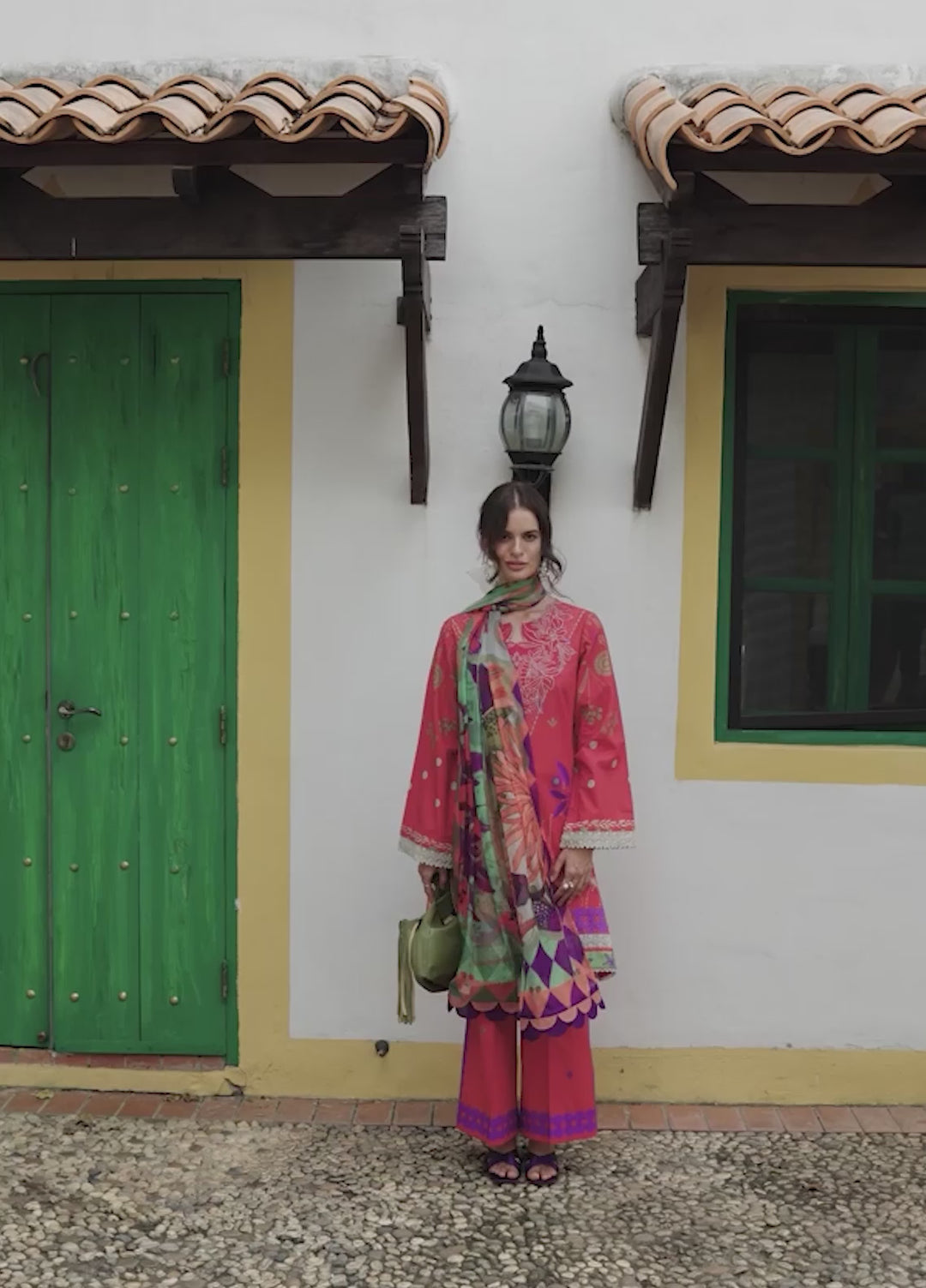 Mirasol by Mushq Embroidered Cambric Suits Unstitched 3 Piece MQ25MH D-02 B Carmin Rosa - Summer Collection