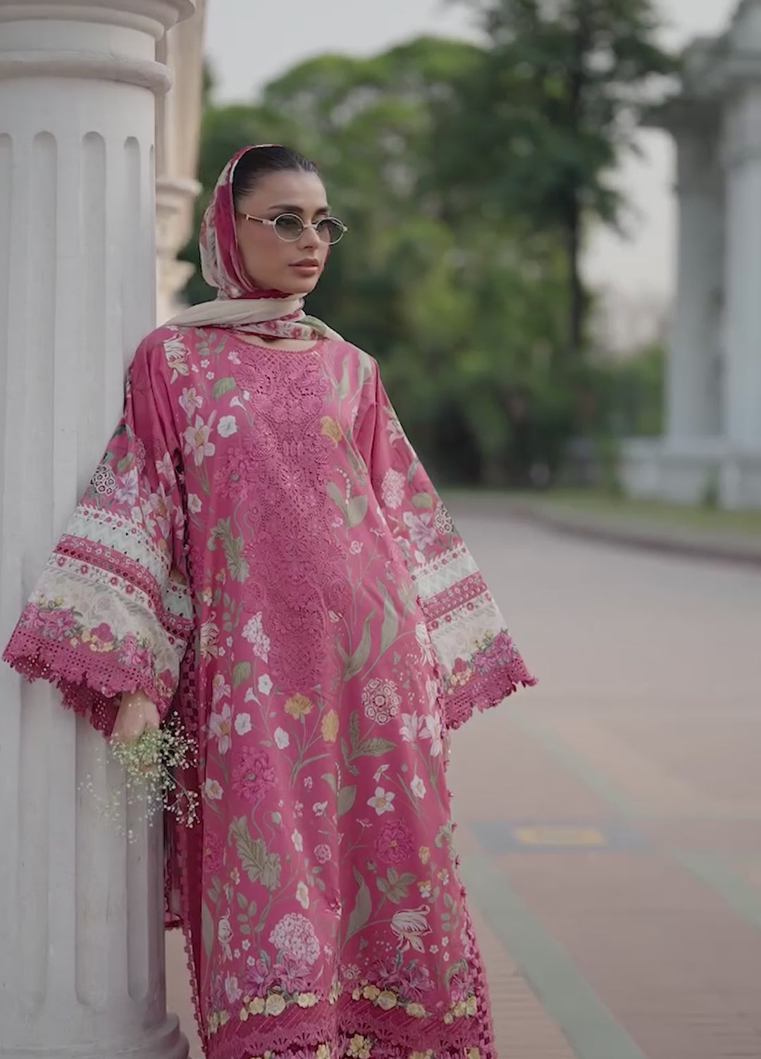 Signature by Elaf Unstitched Embroidered Lawn 3 Piece Suit EL26USLE Delilah ESG-5B - Eid Collection