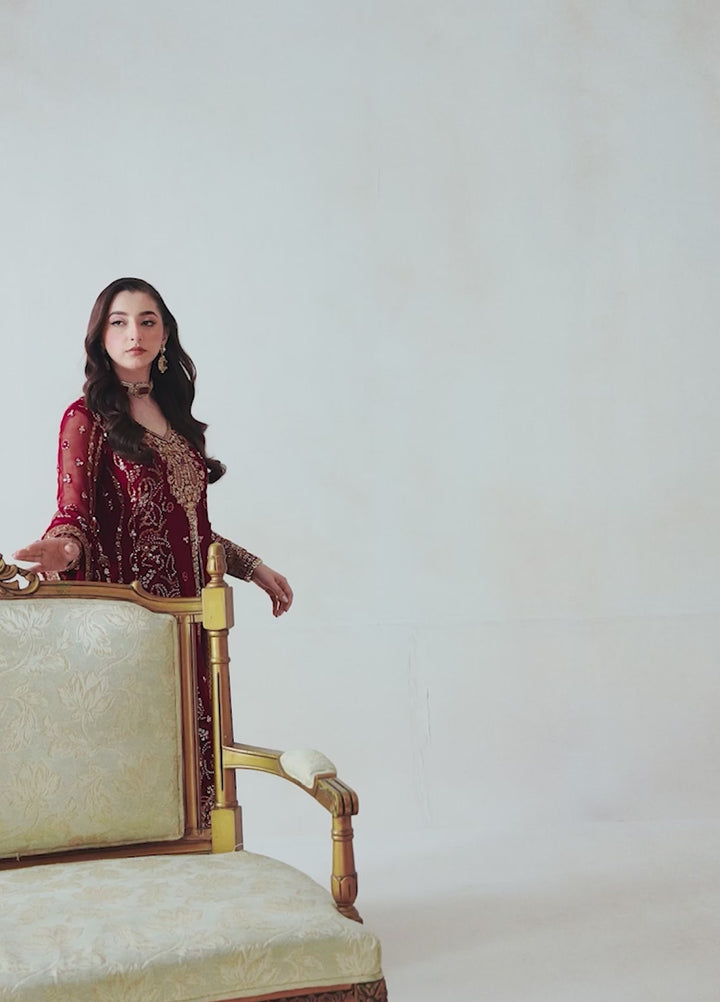 Aik Atelier Embroidered Chiffon Suits Unstitched 3 Piece AIK25EF Vl1 D-06 - Formals Collection