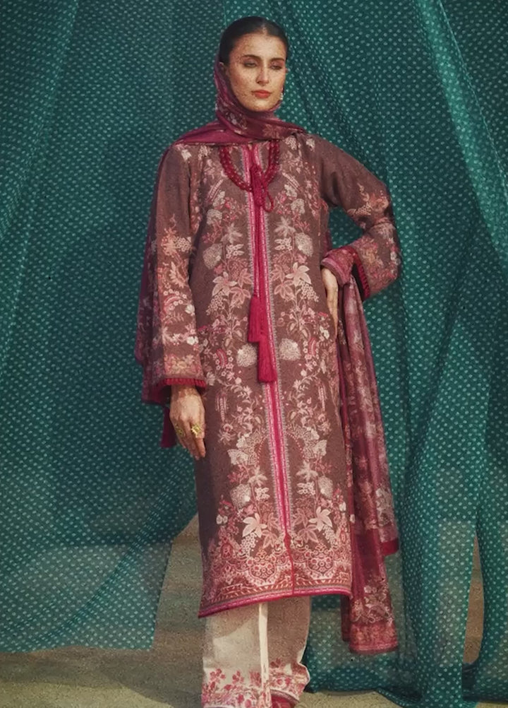 Aik Roz by Aik Atelier Unstitched Khaddar Printed Suits 3 Piece AIK25RK Look 05 - Winter Collection
