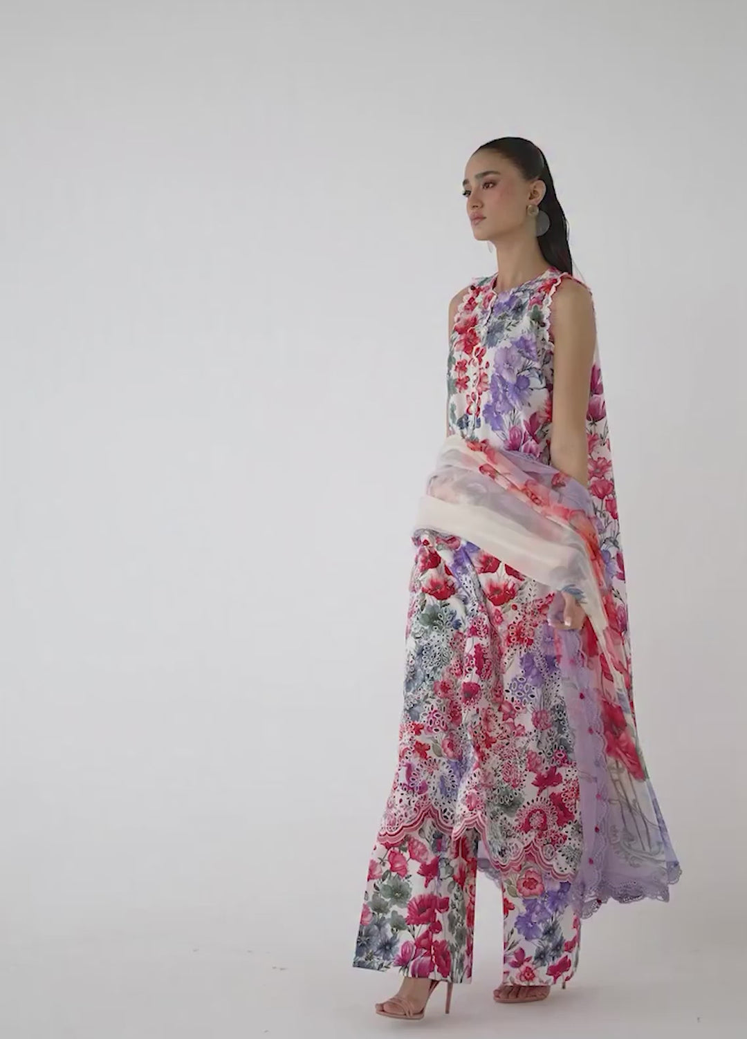 M Prints by Maria B Unstitched Printed Lawn 3 Piece Suit MB26UMP D-02 A - Summer Collection
