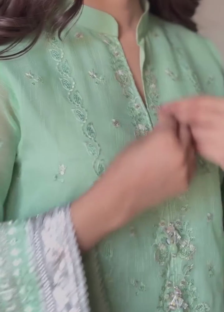 Jashn e Noor by Salitex Unstitched Embroidered 3 Piece Cotton Net SUNW7NO078 - Summer Collection