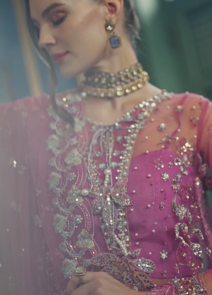 The Muse by Mushq Unstitched Net Embroidered Suits 3 Piece MU26TM Arwen - Wedding Collection