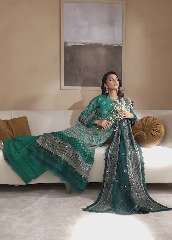 Xenia Formal Luxury Unstitched Embroidered Chiffon Suits 3 Piece XE25FL D-03 Mirai - Formals Collection