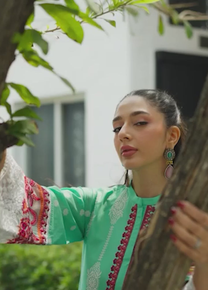Zainab Chottani Embroidered Chikankari Suits Unstitched 3 Piece ZC25CH D12B Rayne - Summer Collection