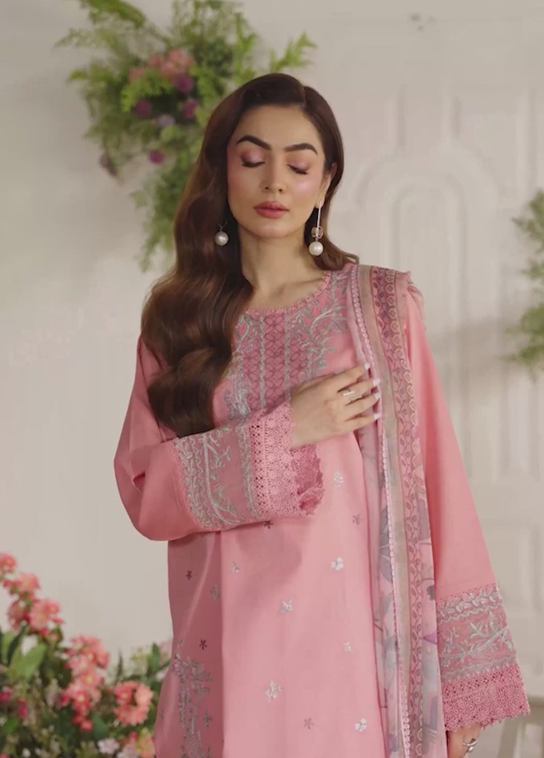 Zync by Florent Unstitched Embroidered Lawn 3 Piece Suit FL26ULZ FZ-1A - Summer Collection