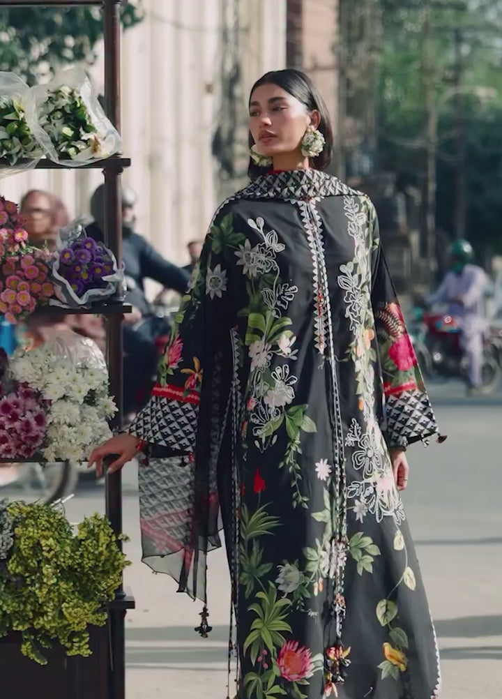 Wild Flower by Zaha Unstitched Embroidered Lawn 3 Piece Suit ZK26UWL ZF26-04 Midnight Bloom - Festive Collection