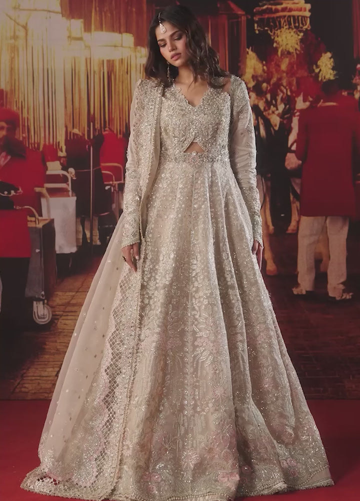 Shehnai by Afrozeh Unstitched Hand work Organza 3 Piece Suit AF26USW Mannat AFR-0156 - Wedding Collection
