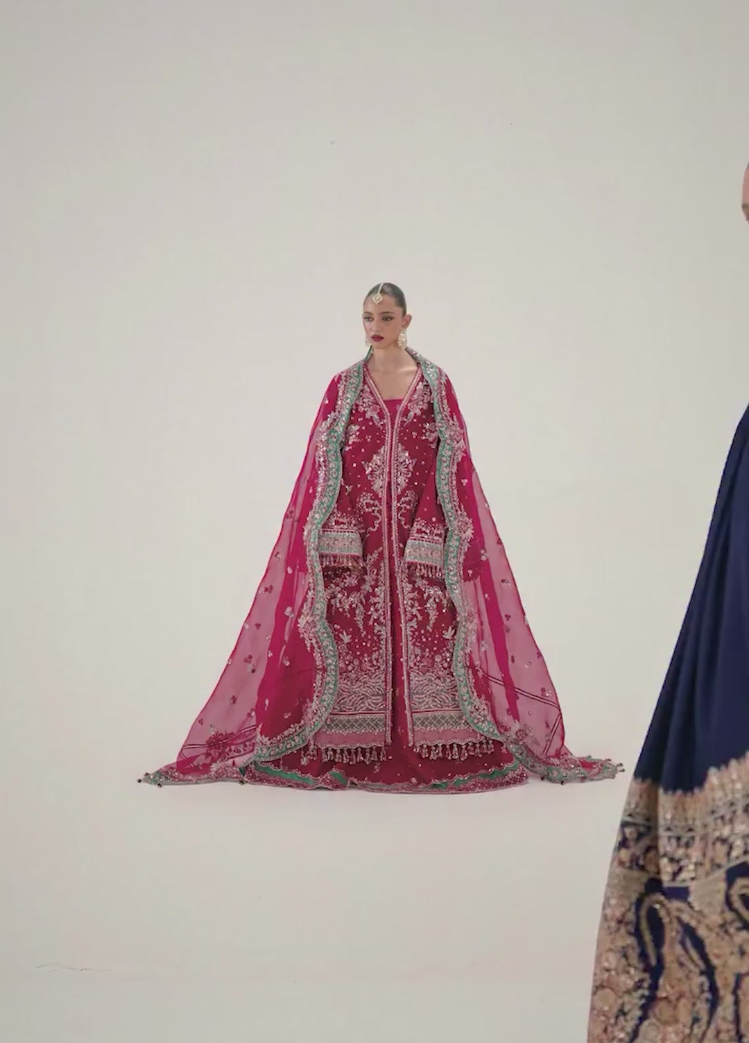 The Doll House by Hussain Rehar Unstitched Embroidered Korean Silk 3 Piece Suit HR26UDH Sher Bano D-872 - Wedding Collection