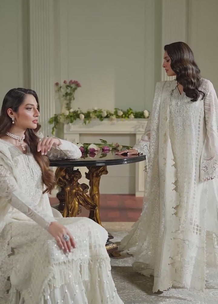 Chantelle by Baroque Unstitched Chiffon Embroidered Suits 3 Piece BQ25FC CH13-02 - Festive Collection