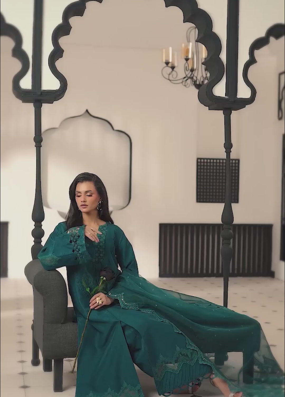 Silk Mode by Tessa Women Pret 3 Piece Raw Silk Zircon - Festive Collection