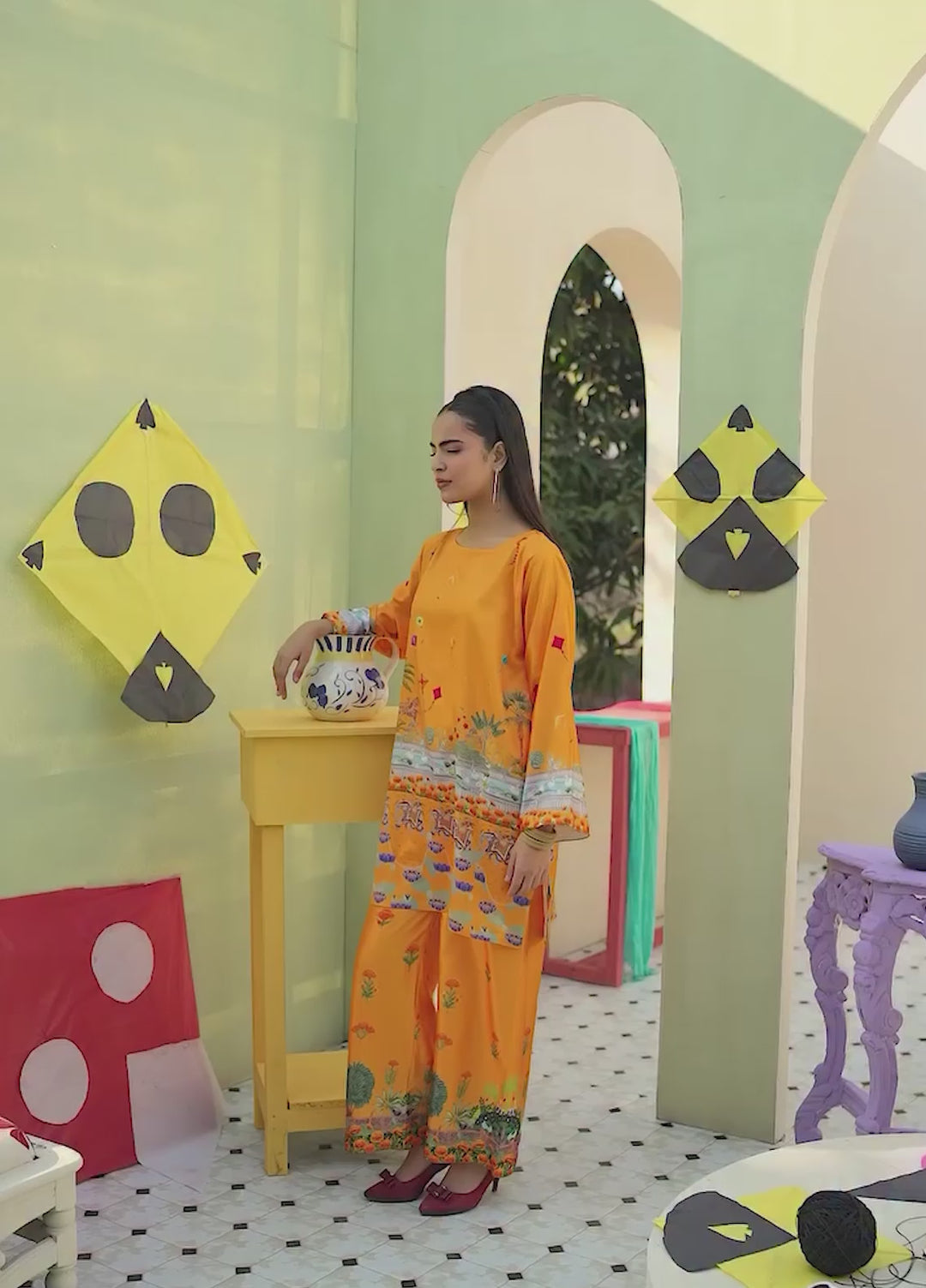 Printnation by Anayra Amal Unstitched Printed Ploy Raw Silk 2 Piece Kite Bloom - Casual Collection