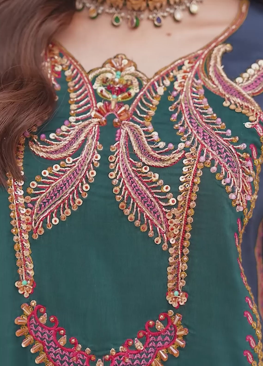 Jamnii Pret Embroidered Russian Silk 3 Piece Suit Merlin