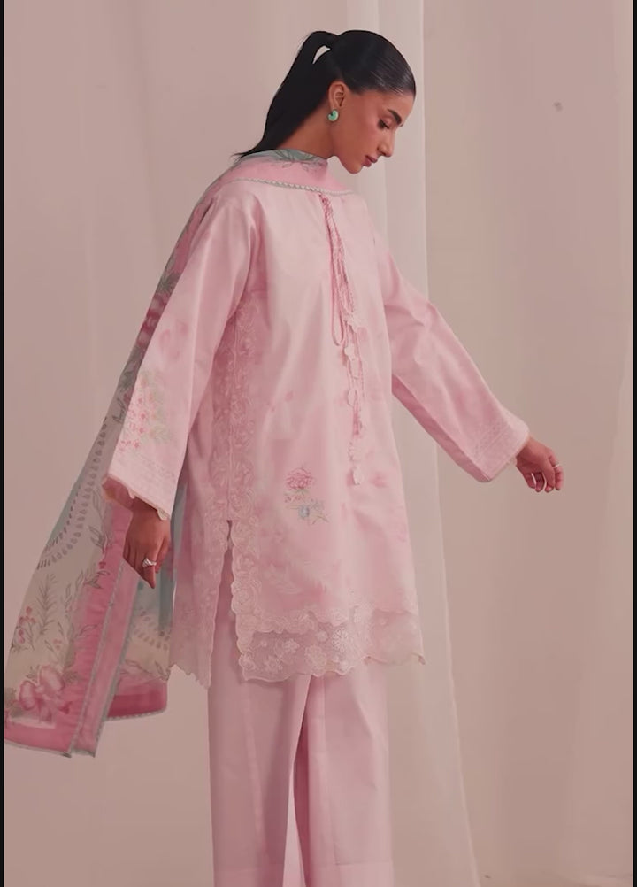Nysa by Seran Unstitched Embroidered Cambric 3 Piece Suit SN26UNC Avelie D-05 - Winter Collection