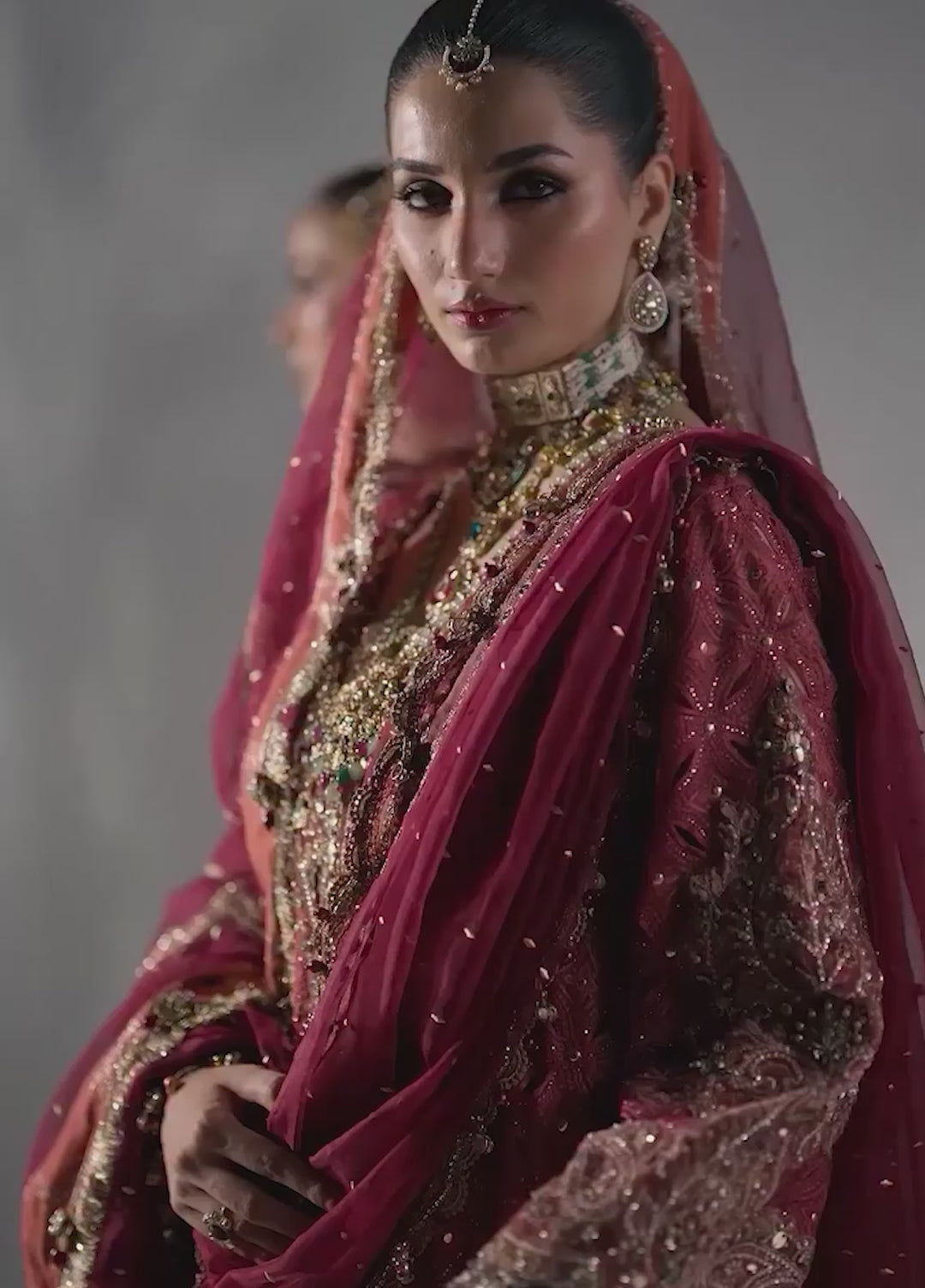 Mbroidered by Maria B Unstitched Embroidered Organza 3 Piece Suit MB26UMW D8 - Wedding Collection