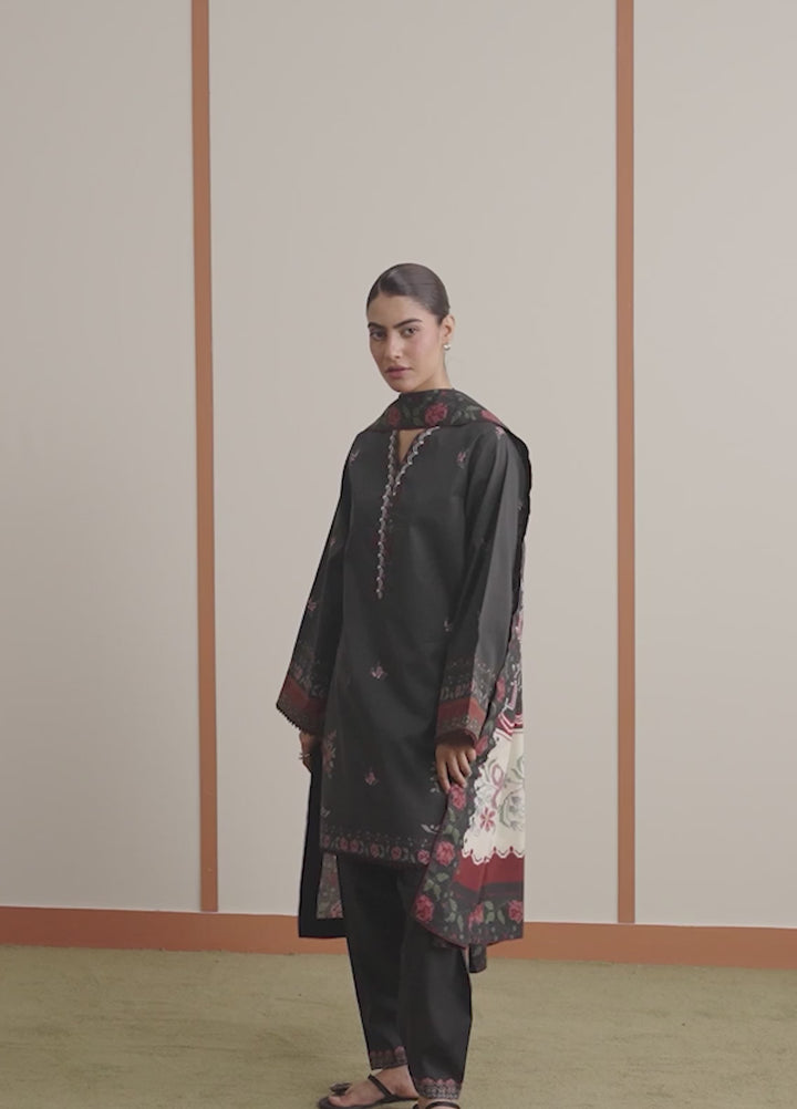 Seran Essentials Unstitched Printed Lawn 3 Piece Suit SN26UEL ELIRA D-08 - Lawn Collection