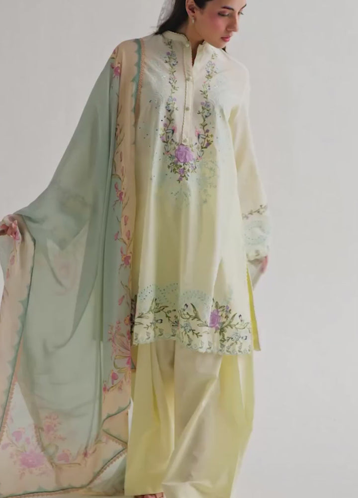 Coco by Zara Shahjahan Unstitched Embroidered Lawn 3 Piece Suit CZS26UCLP KIAN-8A - Eid Collection