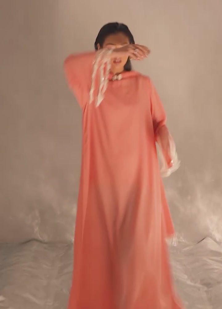 Serendipity by Ombrella Women RTW Solids Georgette 2 Piece Suit Pink Aurora - Casual Collection